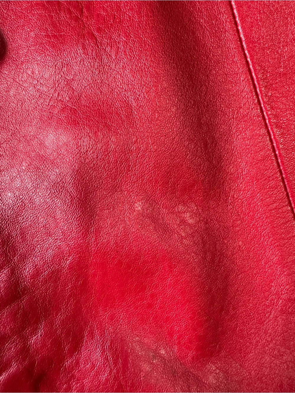 Vintage Vera Pelle Red Genuine Leather Blazer Jacket Italian Size S - Picture 7 of 8